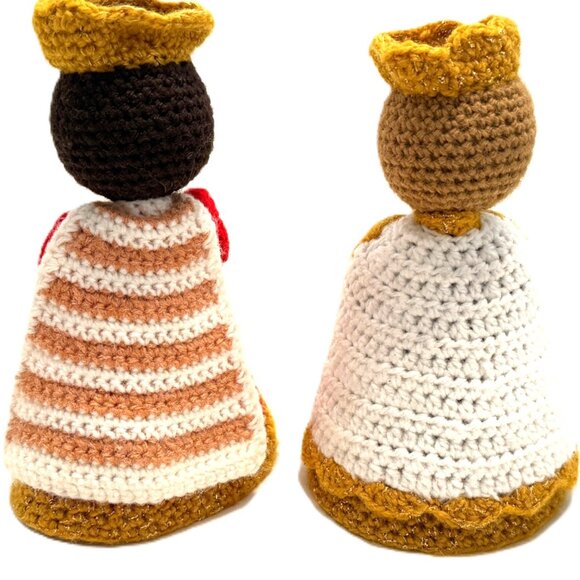 Crochet 6 Figures Nativity Mary Wise Men Joseph Handmade Shepherd Christmas - Picture 3 of 8